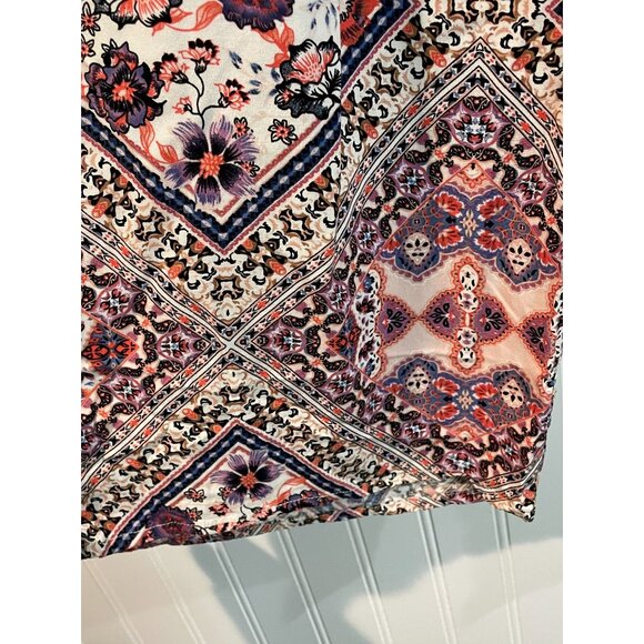 Maurices XL Long Smocked Waist Boho Printed Skirt 100% Rayon Multicolor Womens - Picture 6 of 13